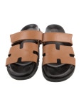 Hermès Chypre H Logo Slides - Brown Sandals, Shoes - HER839015 | The RealReal