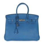 Hermès Togo Leather Birkin 35 - Blue Handle Bags, Handbags - HER843006 | The RealReal