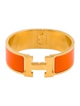 Hermès Clic Clac H Bracelet - Orange Bangle, Bracelets - HER854008 | The RealReal