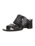 Hermès Gaby 60 Leather Slides - Black Sandals, Shoes - HER863009 | The RealReal