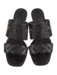 Hermès Gaby 60 Leather Slides - Black Sandals, Shoes - HER863009 | The RealReal