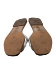Hermès Oran Leather Slides - Silver Sandals, Shoes - HER863010 | The RealReal