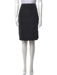 Jil Sander Pleated Accents Knee-Length Skirt - Black Skirts, Clothing - JIL93104 | The RealReal Pleated Accents Knee-Length Skirt