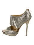 Jimmy Choo T-Strap Sandals - Silver Sandals, Shoes - JIM370074 | The RealReal T-Strap Sandals