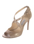 Jimmy Choo Sandals - Metallic Sandals, Shoes - JIM400043 | The RealReal Sandals