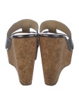 Jimmy Choo Leather Slides - Metallic Sandals, Shoes - JIM500075 | The RealReal
