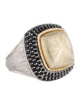 Judith Leiber Crystal Papa Print Zebra Ring - Gold-Tone Metal Cocktail Ring, Rings - JUD58451 | The RealReal Crystal Papa Print...