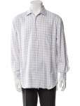 Brunello Cucinelli Plaid Print Long Sleeve Shirt - White Casual Shirts, Clothing - BRU339013 | The RealReal Plaid Print Long... 