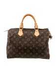 Louis Vuitton Malletier Monogram Speedy 35 - Brown Handle Bags, Handbags - LOU859014 | The RealReal Malletier Monogram Speedy 35