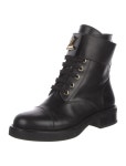 Valentino Leather Combat Boots - Black Boots, Shoes - VAL510594 | The RealReal Leather Combat Boots