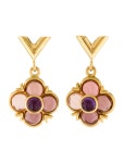 Louis Vuitton Colorgram Drop Earrings - Pink, Gold-Tone Metal Drop, Earrings - LOU411755 | The RealReal Colorgram Drop Earrings