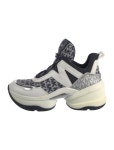 Michael Kors Leather Printed Wedge Sneakers - Blue Sneakers, Shoes - MIC325003 | The RealReal