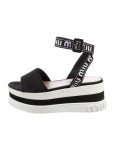 Miu Miu Canvas Printed Sandals - Black Sandals, Shoes - MIU170003 | The RealReal Canvas Printed Sandals