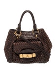 Miu Miu Leather Top Handle Bag - Brown Handle Bags, Handbags - MIU250026 | The RealReal