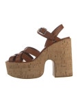 Miu Miu Leather Sandals - Brown Sandals, Shoes - MIU250034 | The RealReal