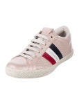 Moncler Leather Striped Sneakers - Pink Sneakers, Shoes - MOC129683 | The RealReal Leather Striped Sneakers