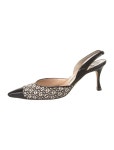 Manolo Blahnik Leather Slingback Pumps - Black Pumps, Shoes - MOO300067 | The RealReal Leather Slingback Pumps
