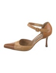 Manolo Blahnik Leather Pumps - Brown Pumps, Shoes - MOO308002 | The RealReal Leather Pumps