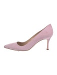 Manolo Blahnik Satin Crystal Embellishments Slingback Pumps - Neutrals Pumps, Shoes - MOO315020 | The RealReal Satin Crystal... 