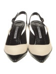 Manolo Blahnik Patent Leather Slingback Pumps - Black Pumps, Shoes - MOO338007 | The RealReal