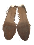 Manolo Blahnik Leather Animal Print Gladiator Sandals - Gold Sandals, Shoes - MOO350033 | The RealReal