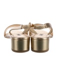 Manolo Blahnik Leather Slingback Sandals - Gold Sandals, Shoes - MOO350039 | The RealReal