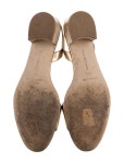 Manolo Blahnik Leather Slingback Sandals - Gold Sandals, Shoes - MOO350039 | The RealReal