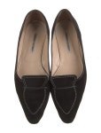 Manolo Blahnik Suede Loafers - Black Flats, Shoes - MOO350051 | The RealReal