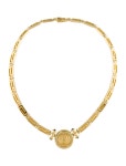 Necklace 14K Greek Key Link Collar Necklace - 14K Yellow Gold Collar, Necklaces - NECKL190210 | The RealReal 14K Greek Key Link... 