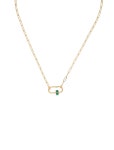 Necklace 14K Emerald Lock Pendant Necklace - 14K Yellow Gold Pendant Necklace, Necklaces - NECKL239804 | The RealReal 14K Emerald... 
