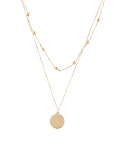 Necklace 14K Two Row Chain Station Pendant Necklace - Chain, Necklaces - NECKL334597 | The RealReal