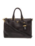 Prada Signature Bauletto Large - Black Totes, Handbags - PRA1240356 | The RealReal