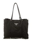 Prada City Calf-Trimmed Tessuto Tote - Black Totes, Handbags - PRA839014 | The RealReal City Calf-Trimmed Tessuto Tote