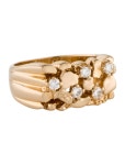 Ring 14K Diamond Band - 14K Yellow Gold Band, Rings - RRING150050 | The RealReal 14K Diamond Band