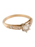 Ring 14K Diamond Engagement Ring - 14K Yellow Gold Engagement Ring, Rings - RRING189002 | The RealReal 14K Diamond Engagement Ring