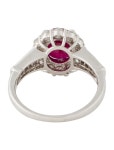 Ring Platinum 2.23ct Myanmar Ruby & Diamond Cocktail Ring - Cocktail Ring, Rings - RRING314013 | The RealReal