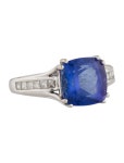 Ring Platinum 1.92ct Unheated Sri Lankan Sapphire & Diamond Ring - 850 Platinum Cocktail Ring, Rings - RRING333001 | The RealReal... 