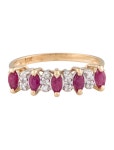 Ring 14K Ruby & Diamond Band - Band, Rings - RRING367146 | The RealReal