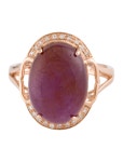 Ring 18K 12.26ct Ruby & Diamond Cocktail Ring - Cocktail Ring, Rings - RRING370055 | The RealReal