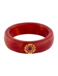Ring 18K Dyed Jadeite & Ruby Band - Band, Rings - RRING370069 | The RealReal