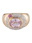 Ring 14K Kunzite, Sapphire, & Diamond Cocktail Ring - Cocktail Ring, Rings - RRING370083 | The RealReal