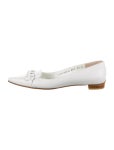 Salvatore Ferragamo Leather Flats - White Flats, Shoes - SAL192003 | The RealReal Leather Flats