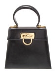 Salvatore Ferragamo Leather Handle Bag - Black Handle Bags, Handbags - SAL350041 | The RealReal Leather Handle Bag