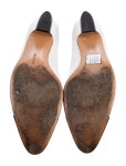 Salvatore Ferragamo Vara Bow Accent Leather Flats - Black Flats, Shoes - SAL460002 | The RealReal