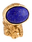 Saint Laurent Arty Ring - Blue, Gold-Tone Metal Cocktail Ring, Rings - SNT324812 | The RealReal Arty Ring