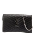 Saint Laurent Monogram Chevron Matelassé Cassandre Wallet on Chain - Green Shoulder Bags, Handbags - SNT340004 | The RealReal... 