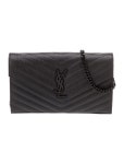 Saint Laurent Monogram Chevron Matelassé Cassandre Wallet on Chain - Green Shoulder Bags, Handbags - SNT340004 | The RealReal... 