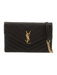 Saint Laurent Leather Cassandre - Black Shoulder Bags, Handbags - YVE230035 | The RealReal Leather Cassandre