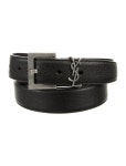 Saint Laurent Leather Belt - Black Belts, Accessories - SNT500041 | The RealReal