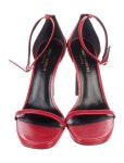 Saint Laurent Leather Sandals - Red Sandals, Shoes - SNT500083 | The RealReal